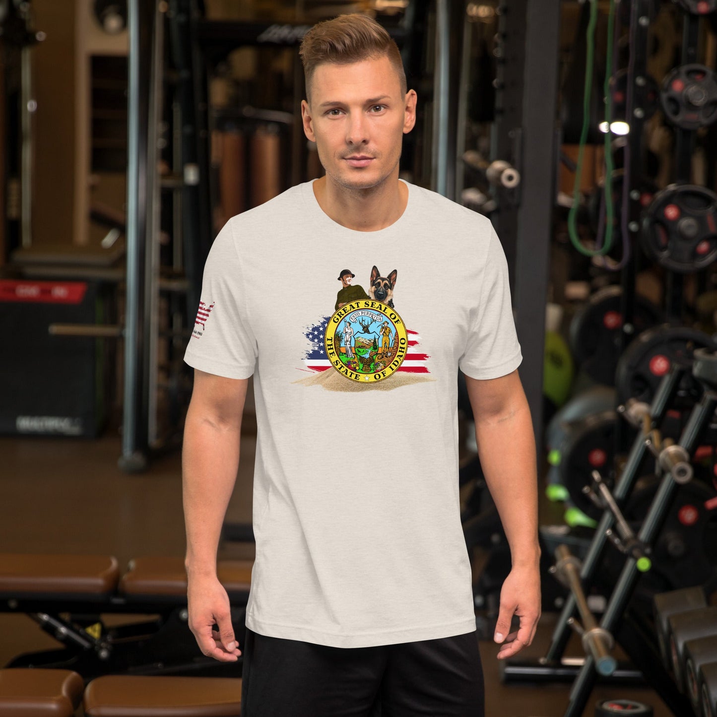 Idaho Veteran T-Shirt with Dog – Military & Patriotic Apparel - The snout club 1985