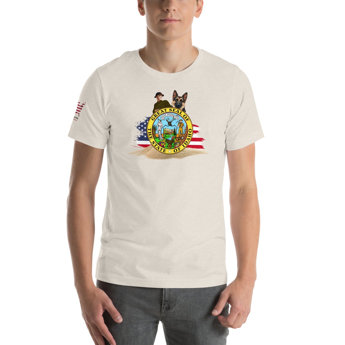 Idaho Veteran T-Shirt with Dog – Military & Patriotic Apparel - The snout club 1985
