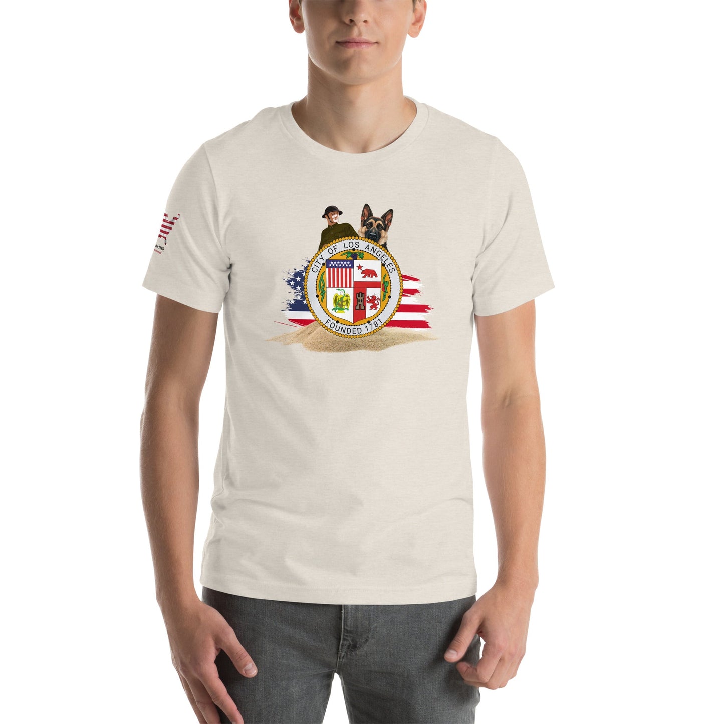 Los Angeles Veteran T-Shirt with Dog – Military & Patriotic Apparel - The snout club 1985