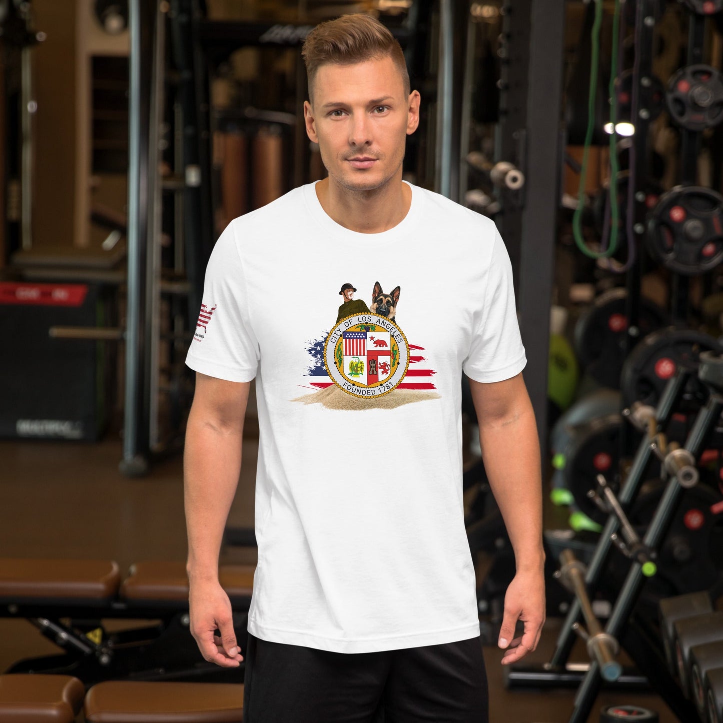 Los Angeles Veteran T-Shirt with Dog – Military & Patriotic Apparel - The snout club 1985