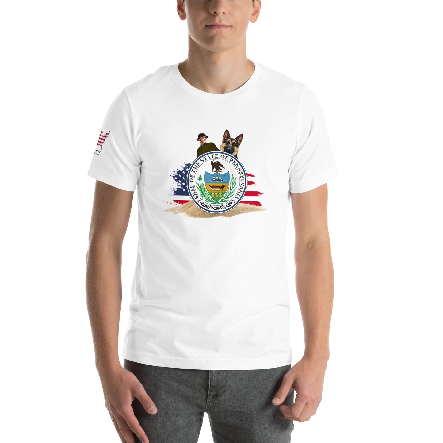 Proud Pennsylvania Veteran T-Shirt with Dog – Military & Patriotic Apparel - The snout club 1985