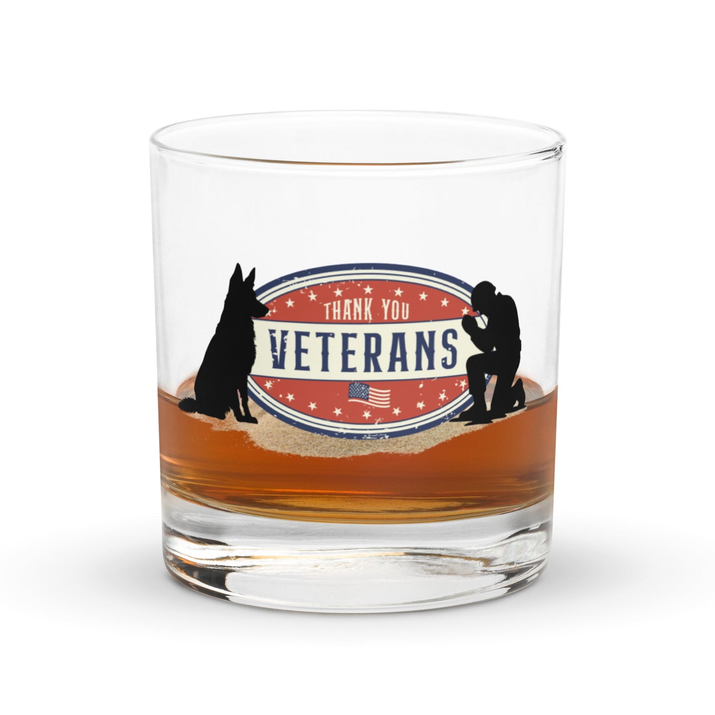 Veteran Gift T-Shirt and rocks glass - The snout club 1985