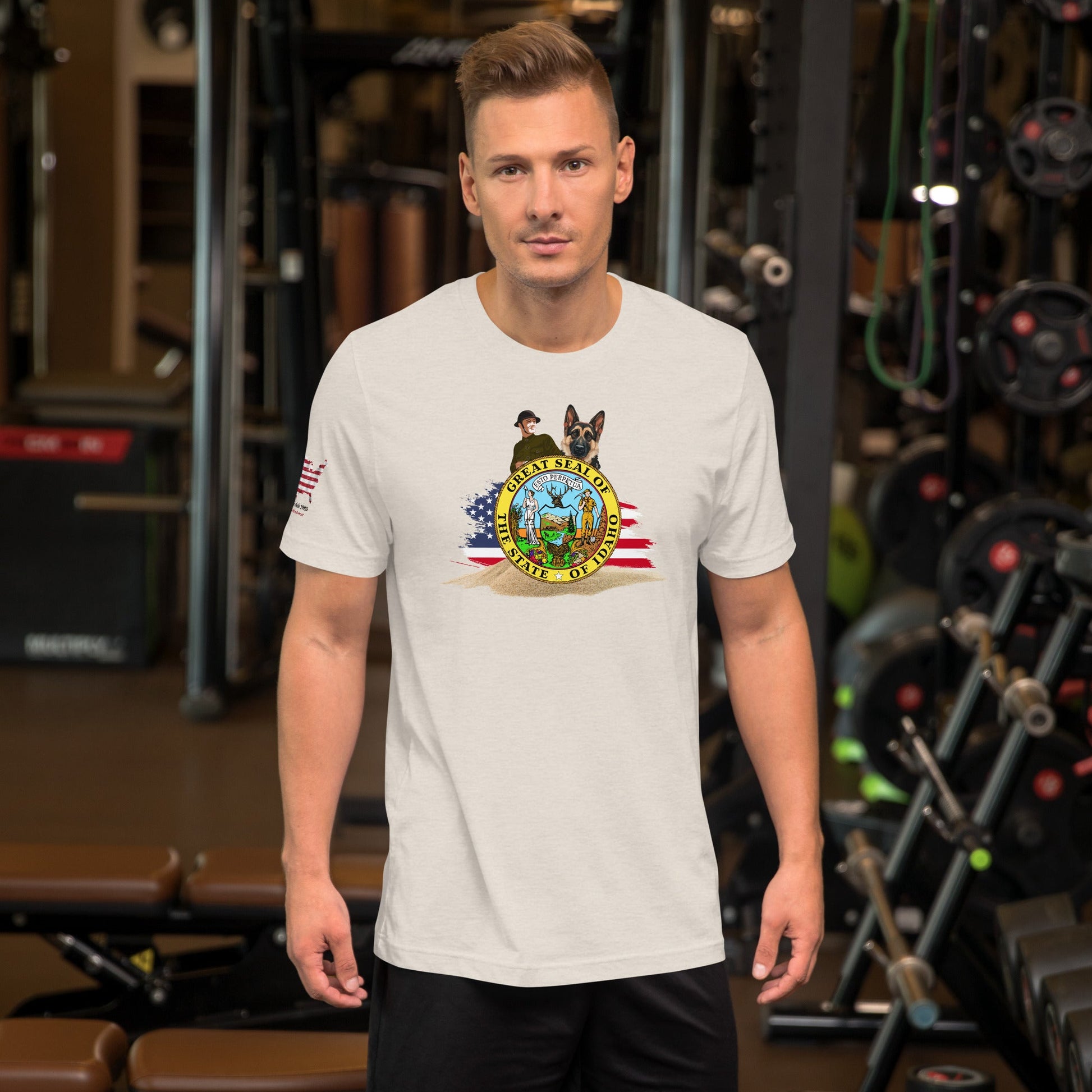 Idaho Veteran T-Shirt with Dog – Military & Patriotic Apparel - The snout club 1985