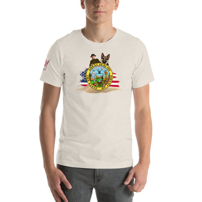 Idaho Veteran T-Shirt with Dog – Military & Patriotic Apparel - The snout club 1985