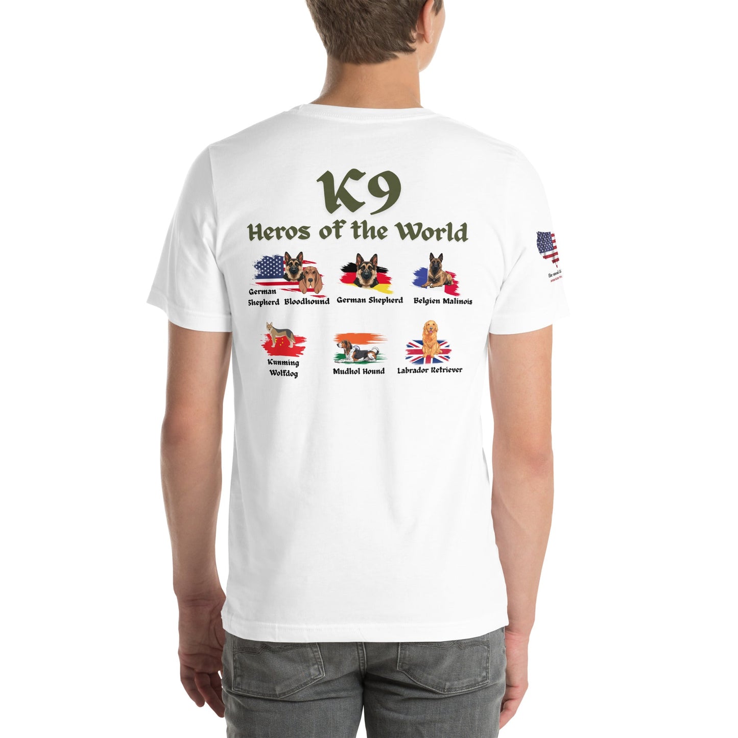 K9 Heroes of the World T-Shirt – Honoring Military & Service Dogs - The snout club 1985