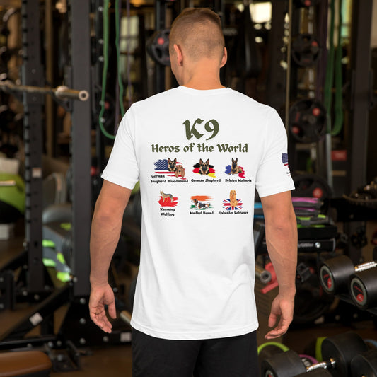 K9 Heroes of the World T-Shirt – Honoring Military & Service Dogs - The snout club 1985