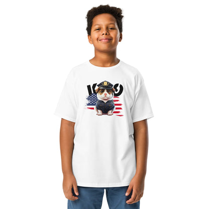 K9 Kids T-Shirt | Police Dog & US Flag Design - The snout club 1985