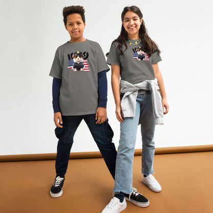 K9 Kids T-Shirt | Police Dog & US Flag Design - The snout club 1985