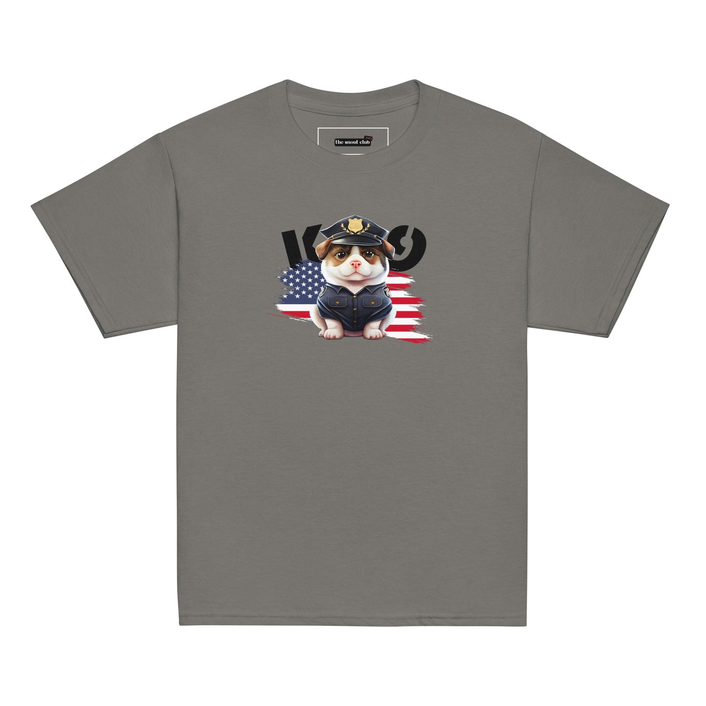 K9 Kids T-Shirt | Police Dog & US Flag Design - The snout club 1985