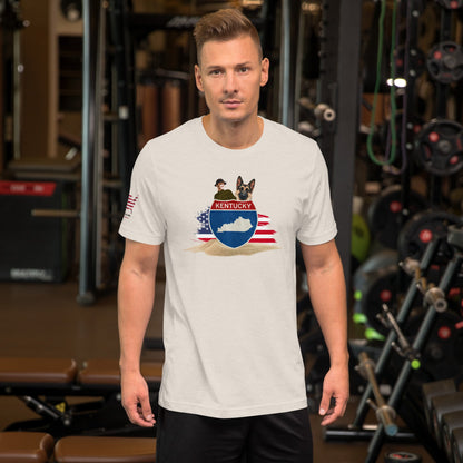 Kentucky Veteran T-Shirt with Dog – Military & Patriotic Apparel - The snout club 1985