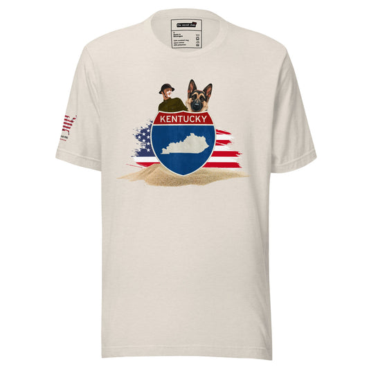 Kentucky Veteran T-Shirt with Dog – Military & Patriotic Apparel - The snout club 1985