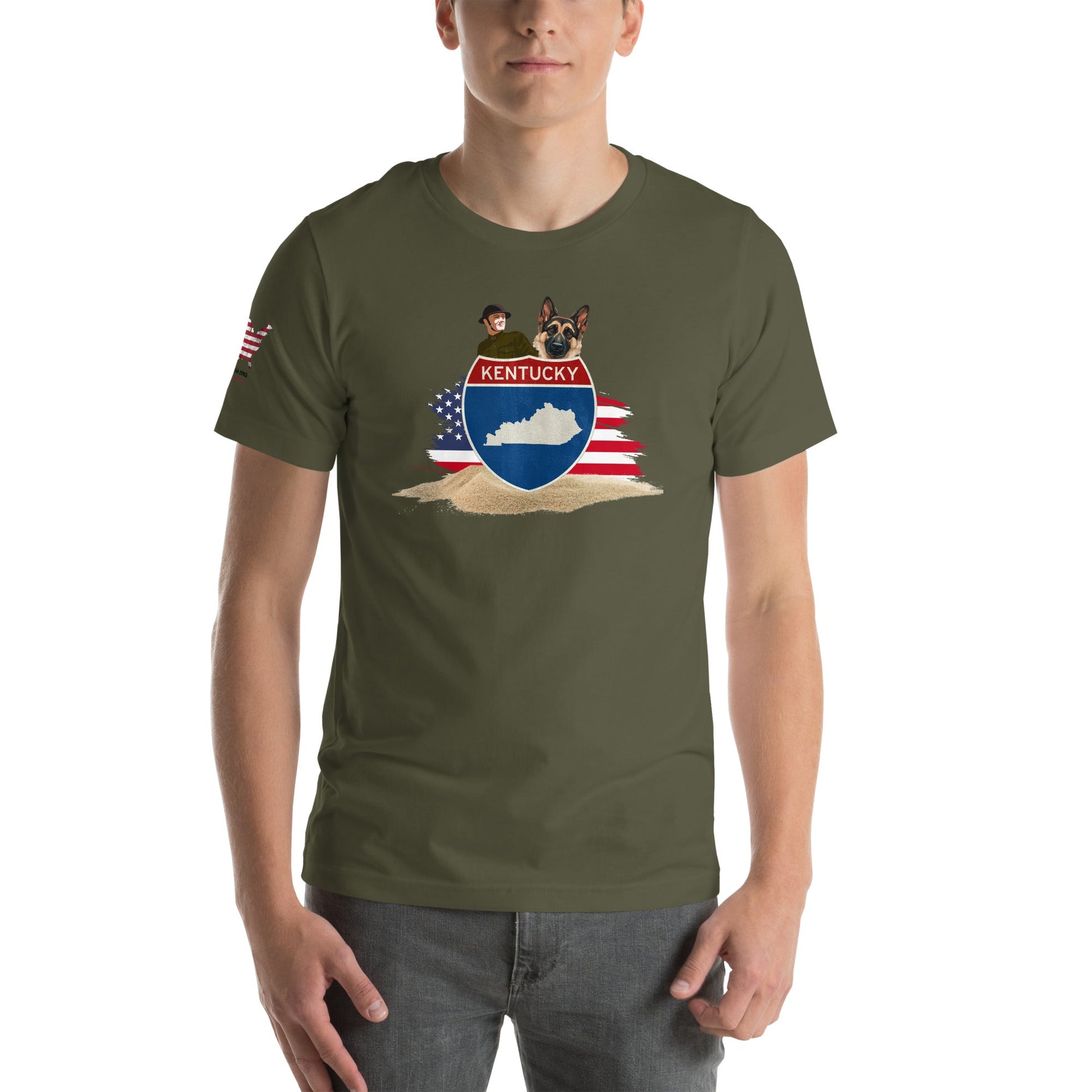 Kentucky Veteran T-Shirt with Dog – Military & Patriotic Apparel - The snout club 1985
