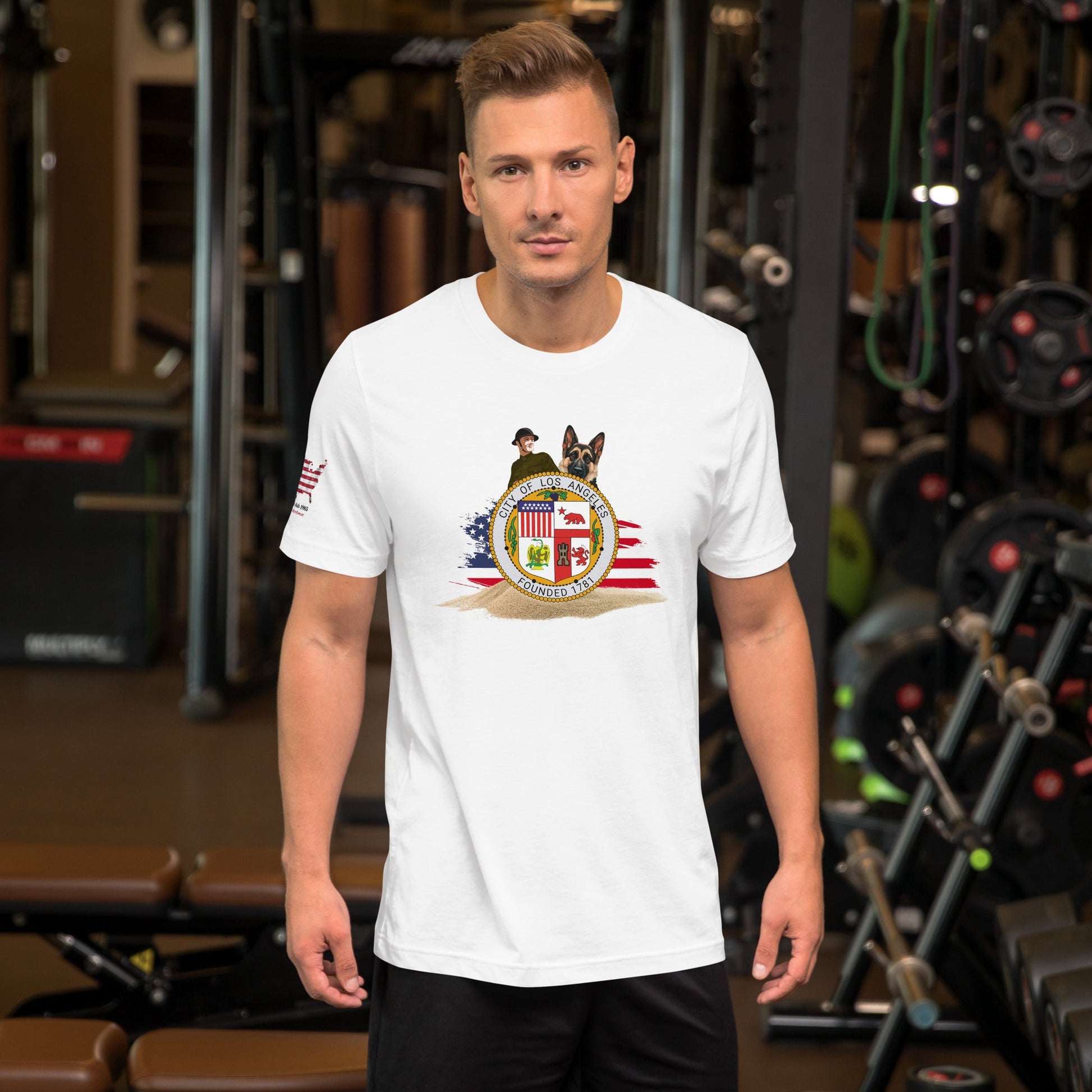 Los Angeles Veteran T-Shirt with Dog – Military & Patriotic Apparel - The snout club 1985