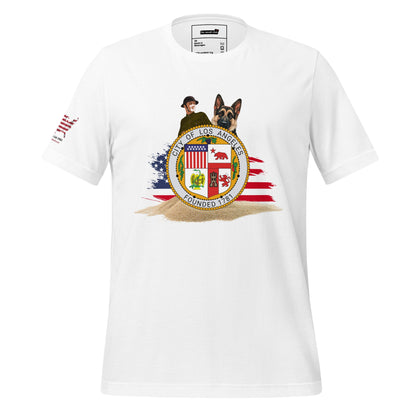 Los Angeles Veteran T-Shirt with Dog – Military & Patriotic Apparel - The snout club 1985