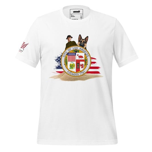 Los Angeles Veteran T-Shirt with Dog – Military & Patriotic Apparel - The snout club 1985