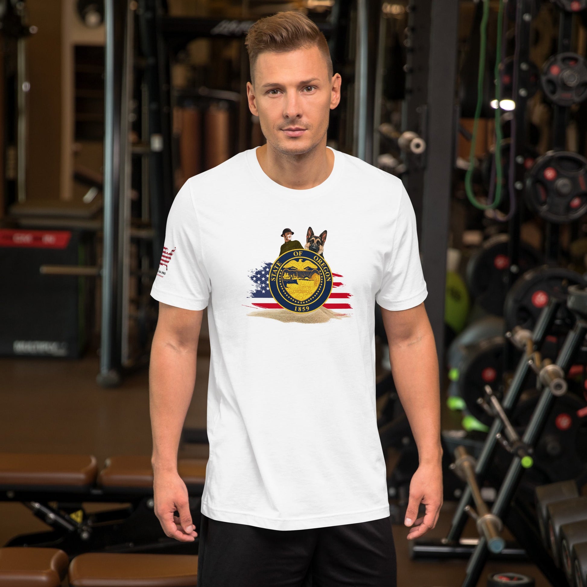 Oregon Veteran T-Shirt with Dog – Military & Patriotic Apparel - The snout club 1985