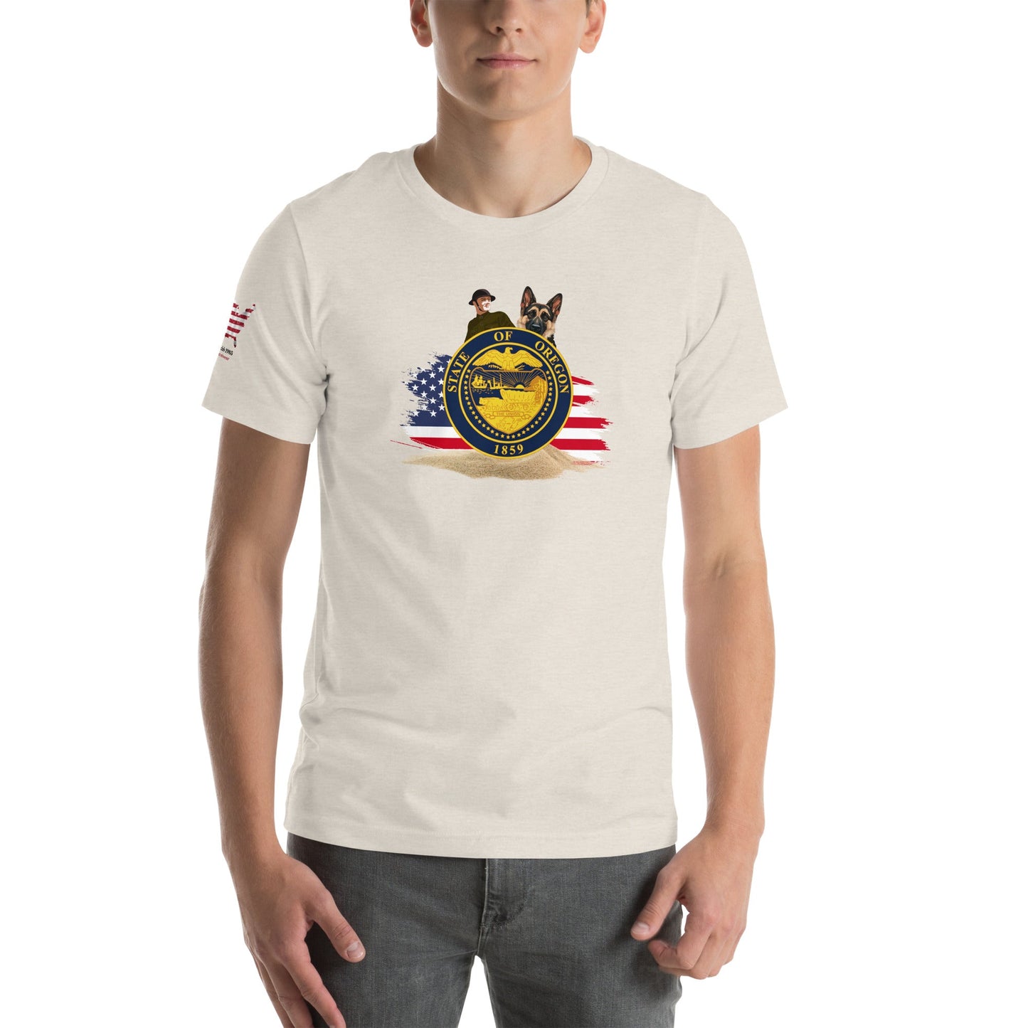 Oregon Veteran T-Shirt with Dog – Military & Patriotic Apparel - The snout club 1985