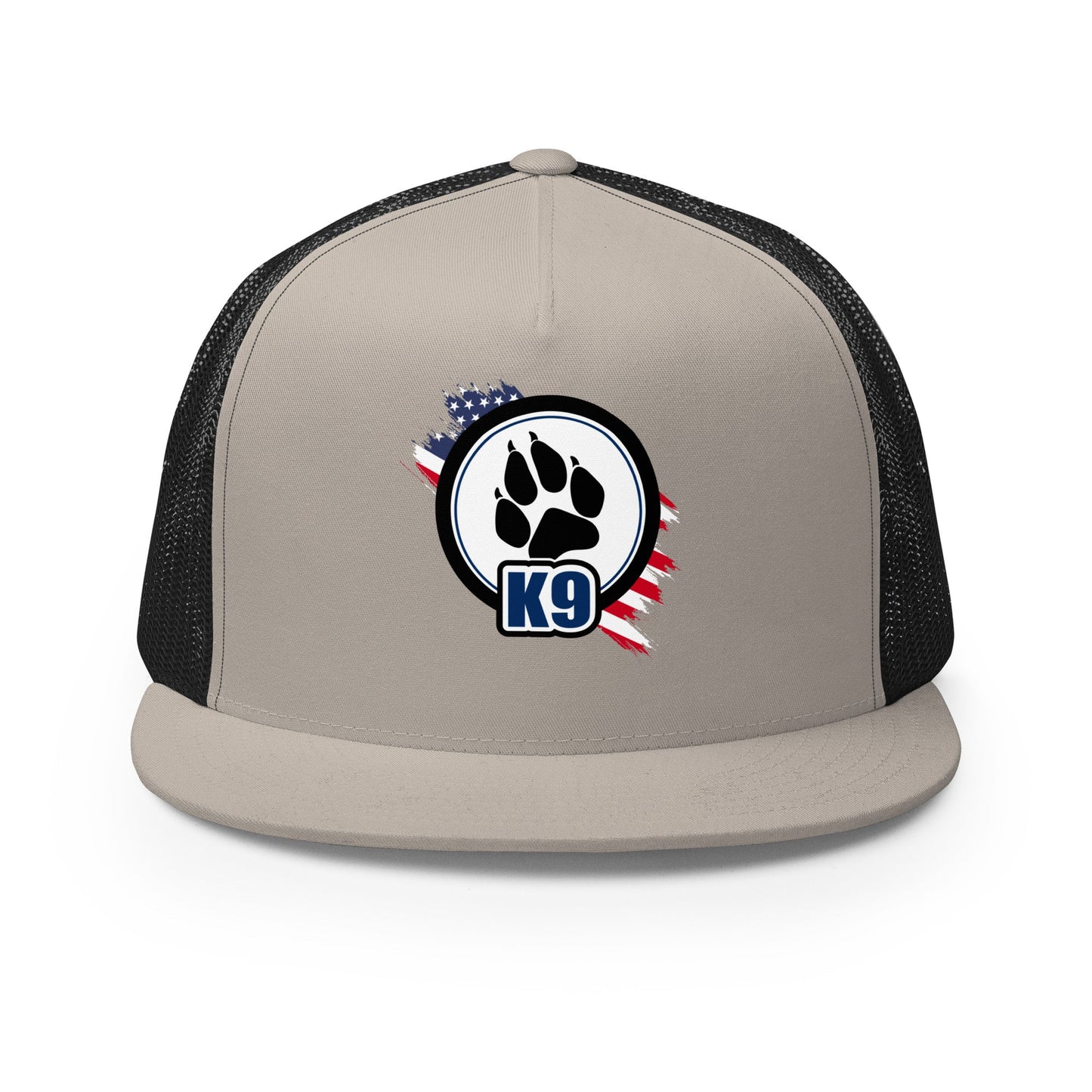 Patriotic K9 Trucker Cap | Dog Paw Mesh Hat - The snout club 1985