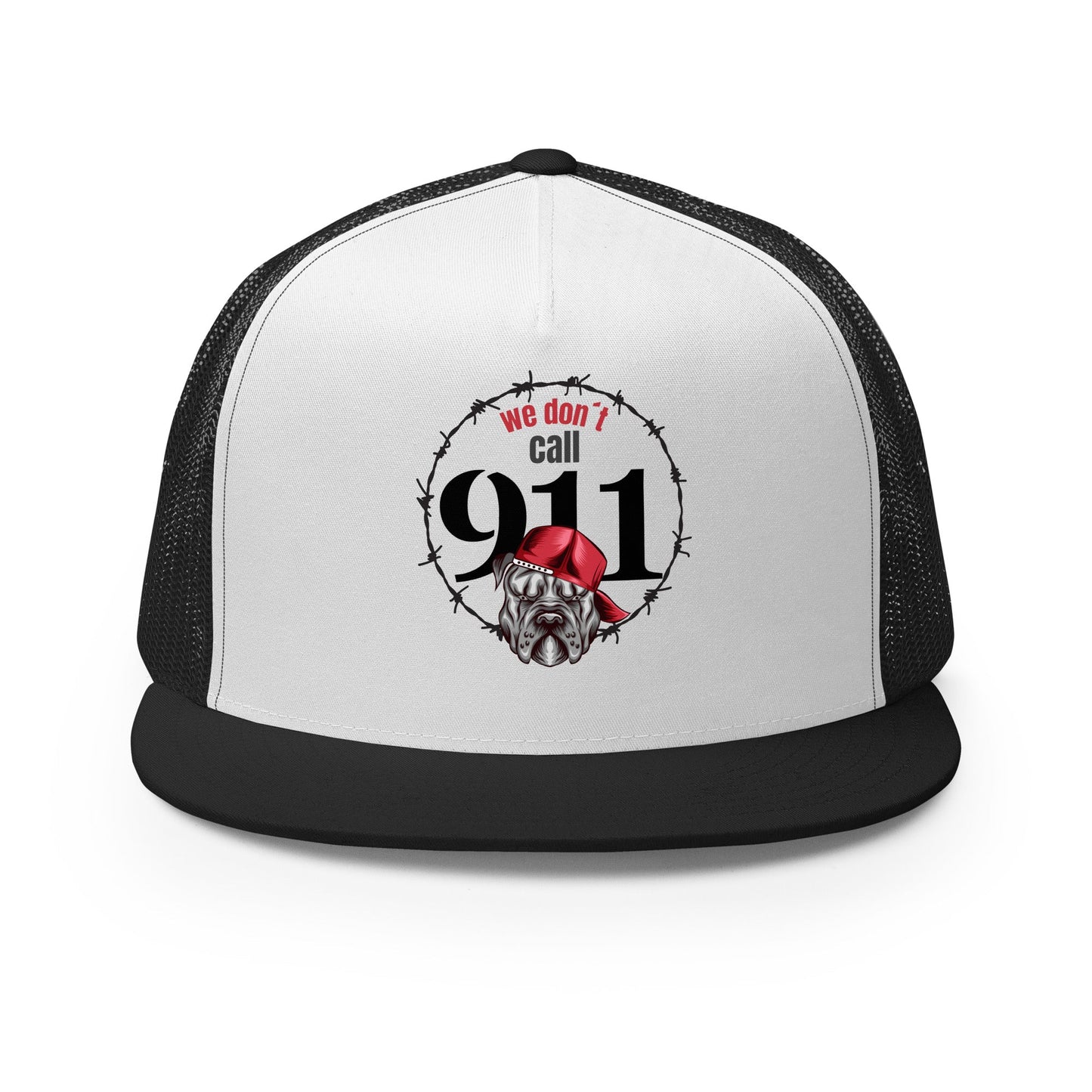 Pitbull Cap | We Don’t Call 911 Barbed Wire Design - The snout club 1985