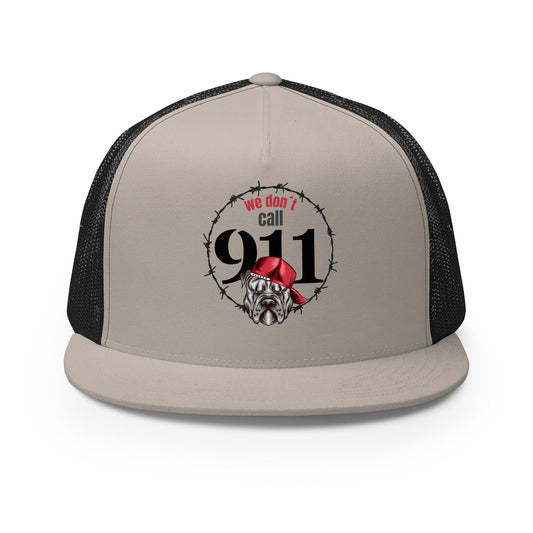 Pitbull Cap | We Don’t Call 911 Barbed Wire Design - The snout club 1985