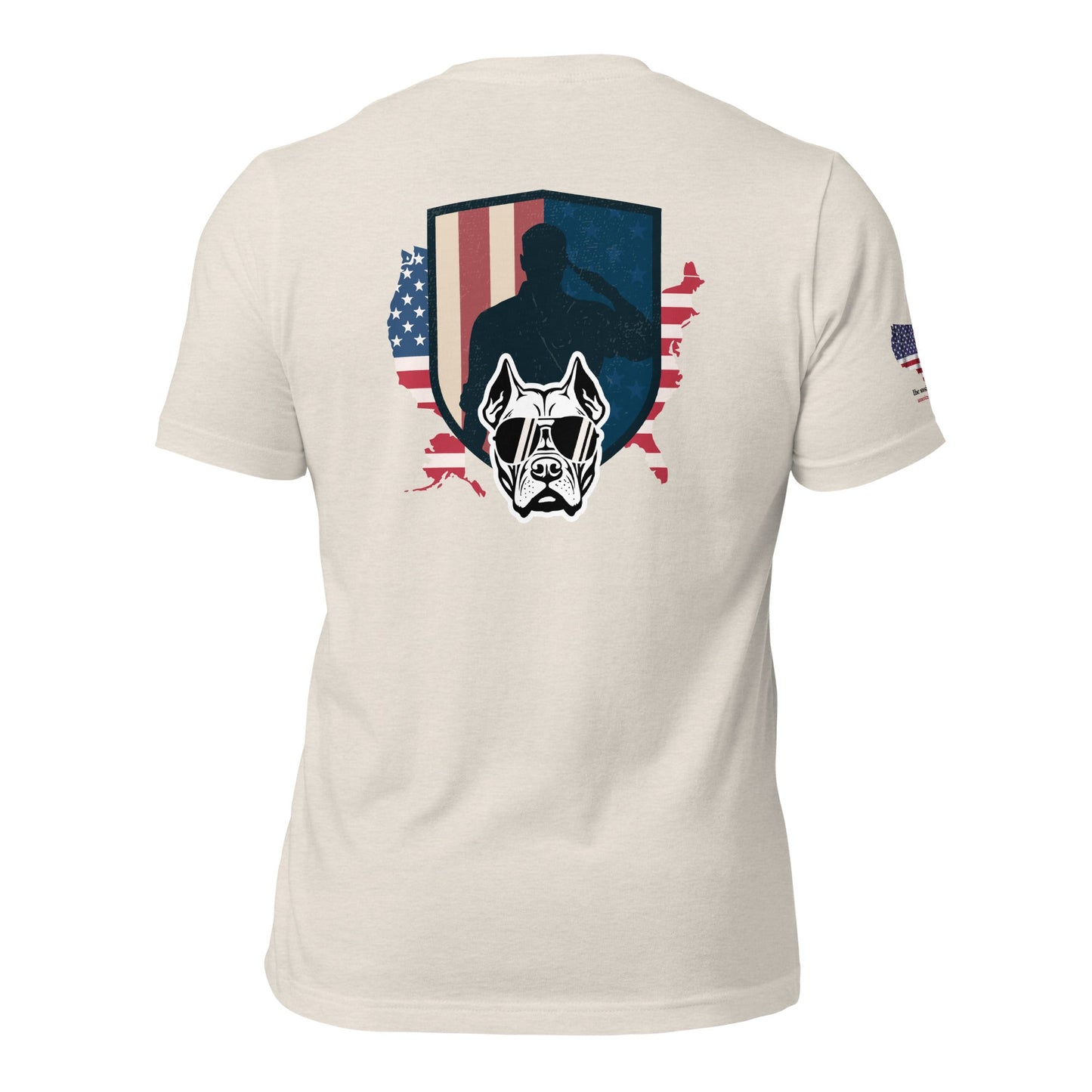 Pitbull Veteran T-Shirt | US Flag Graphic Tee - The snout club 1985
