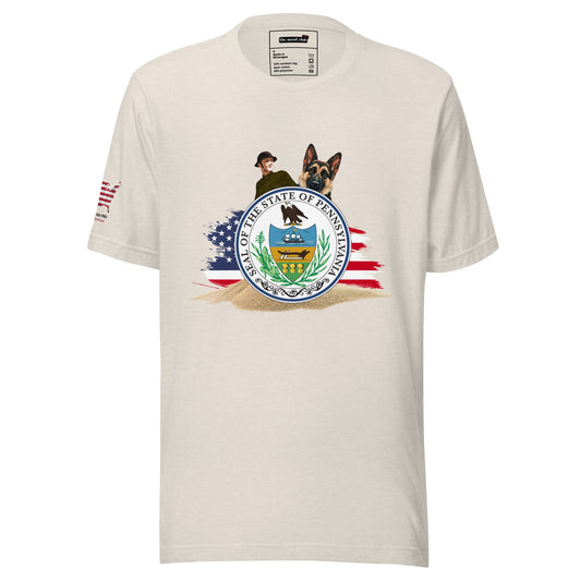 Proud Pennsylvania Veteran T-Shirt with Dog – Military & Patriotic Apparel - The snout club 1985