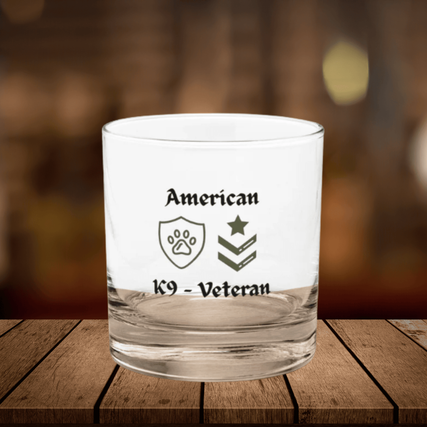 rocks glass american K9 - veteran - The snout club 1985