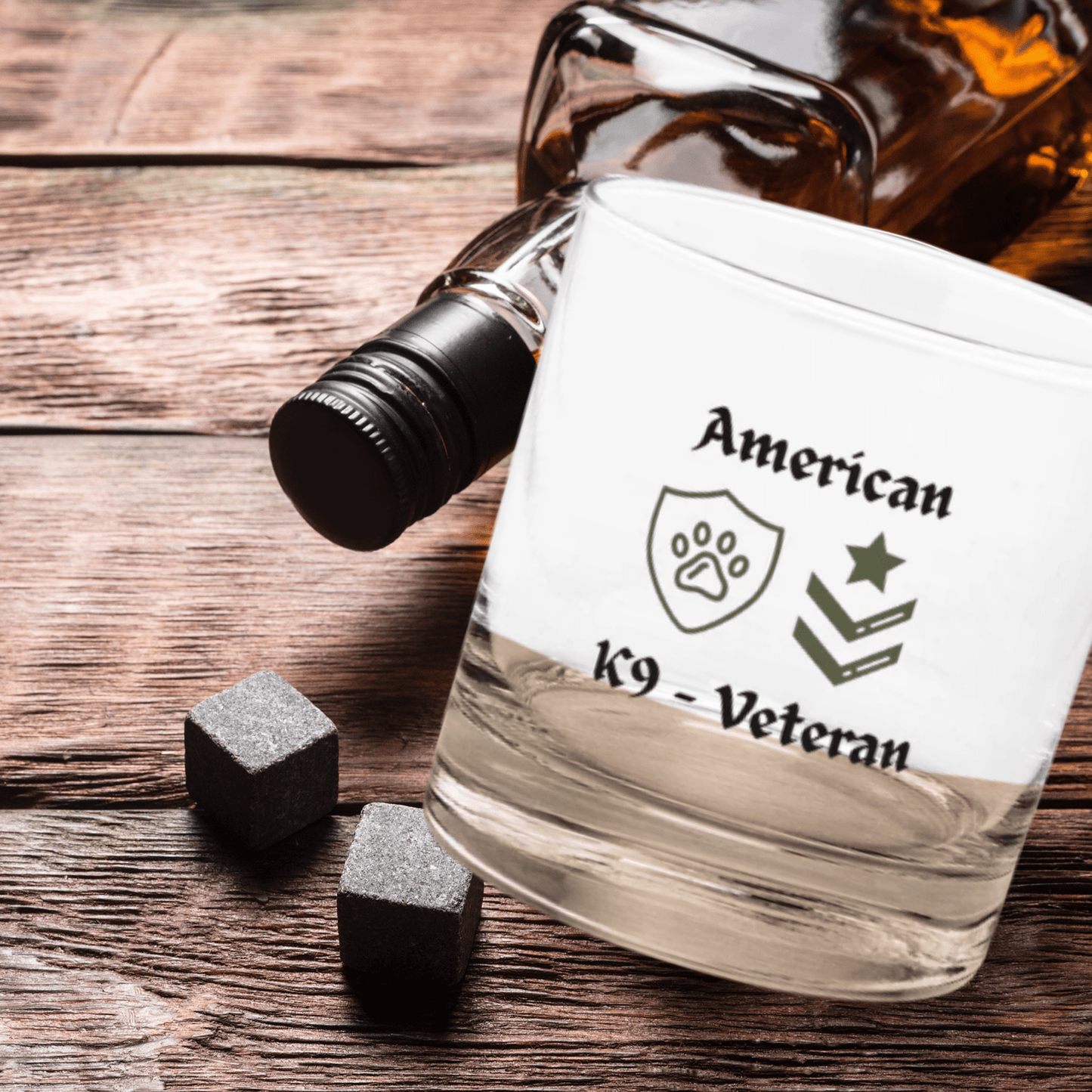 rocks glass american K9 - veteran - The snout club 1985