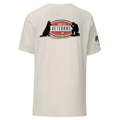 Veteran T-Shirt | Soldier & German Shepherd Design - The snout club 1985