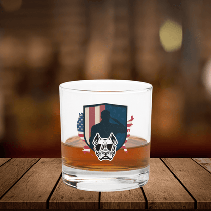 Veteran Whiskey Glass | Patriotic Dog Rocks Glass - The snout club 1985