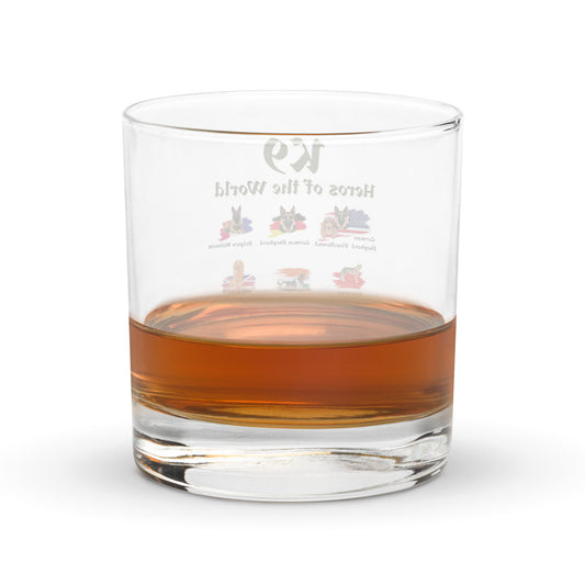 Whiskey Glass K9 Heroes of the World – Honoring Military & Service Dogs - The snout club 1985